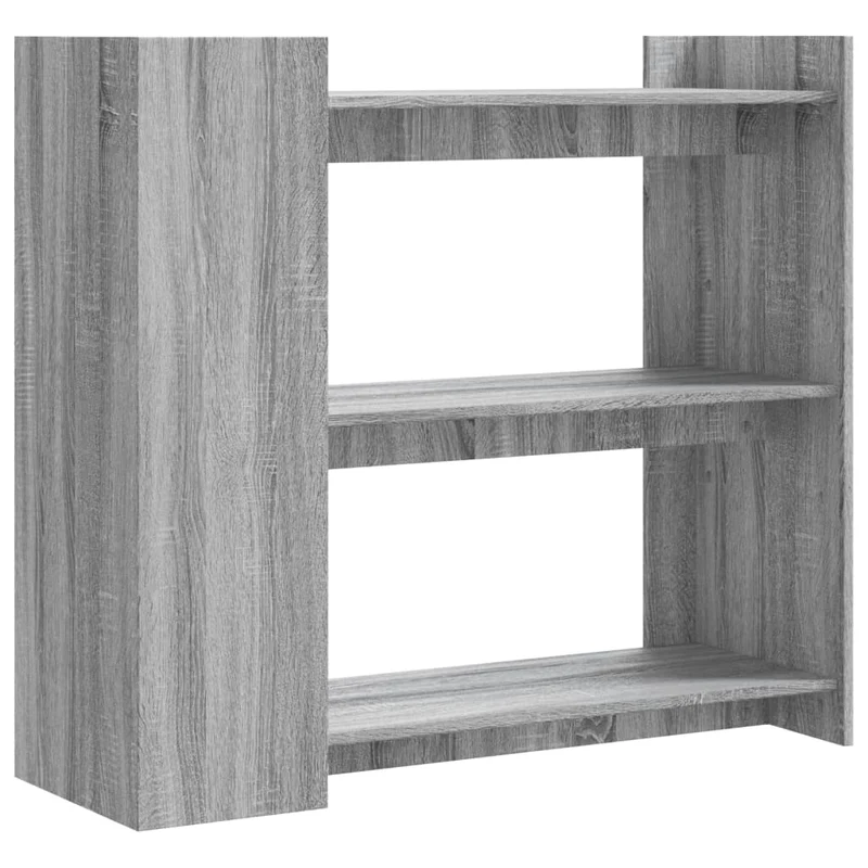 Table console d'entrée fonctionnel et stylé avec étagères 100 x 35 x 90 cm bois d'ingénierie gris DEC032205
