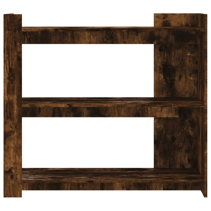 Table console d'entrée fonctionnel et stylé avec étagères 100 x 35 x 90 cm bois d'ingénierie marron DEC031771