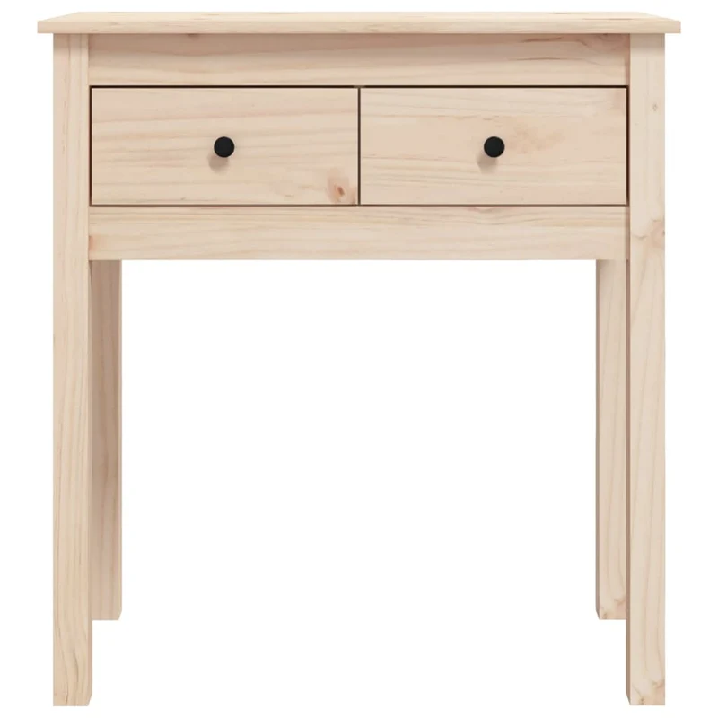 Table console d'entrée fonctionnel et stylé avec tiroirs 70 x 35 x 75 cm bois massif de pin DEC031569