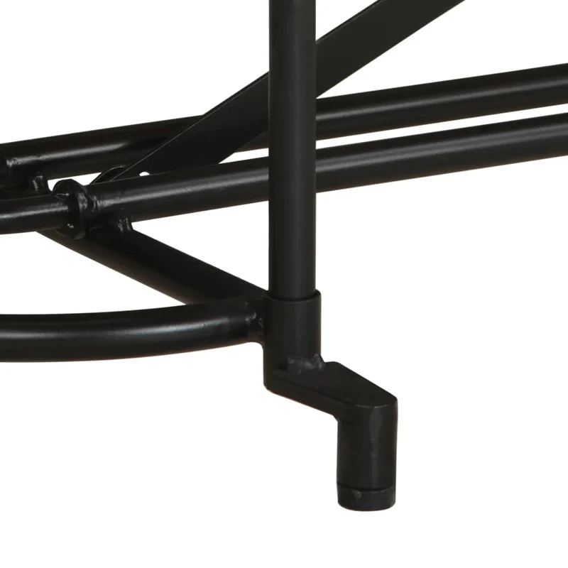 Table console d'entrée fonctionnel et stylé avec étagères 110 x 42 x 76 cm bois massif de récupération et fer DEC031534