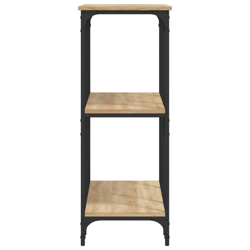 Meuble console d'entrée moderne avec étagères 102 x 35 x 90 cm bois d'ingénierie et métal DEC031926