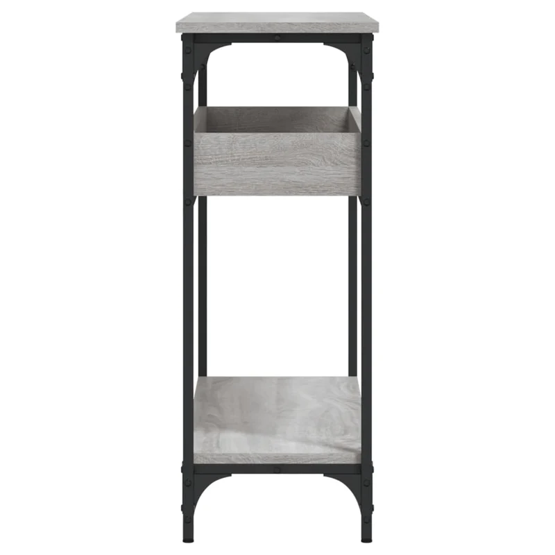 Meuble console d'entrée moderne avec compartiment de rangement 100 x 29 x 75 cm bois d'ingénierie et métal DEC031653