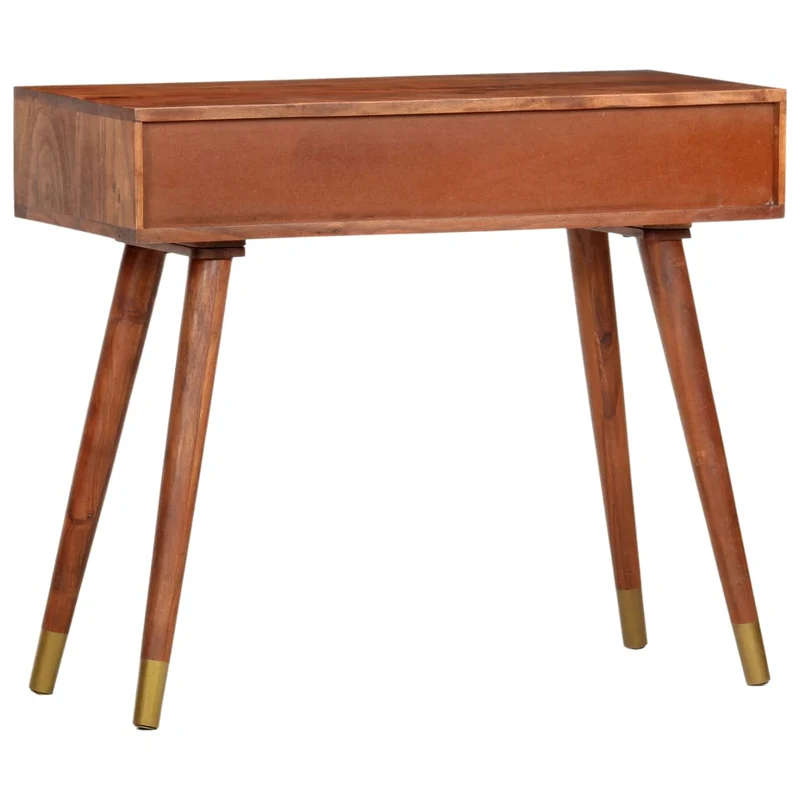 Meuble console d'entrée moderne avec tiroirs 90 x 35 x 76 cm bois d'acacia couleur marron miel DEC031593