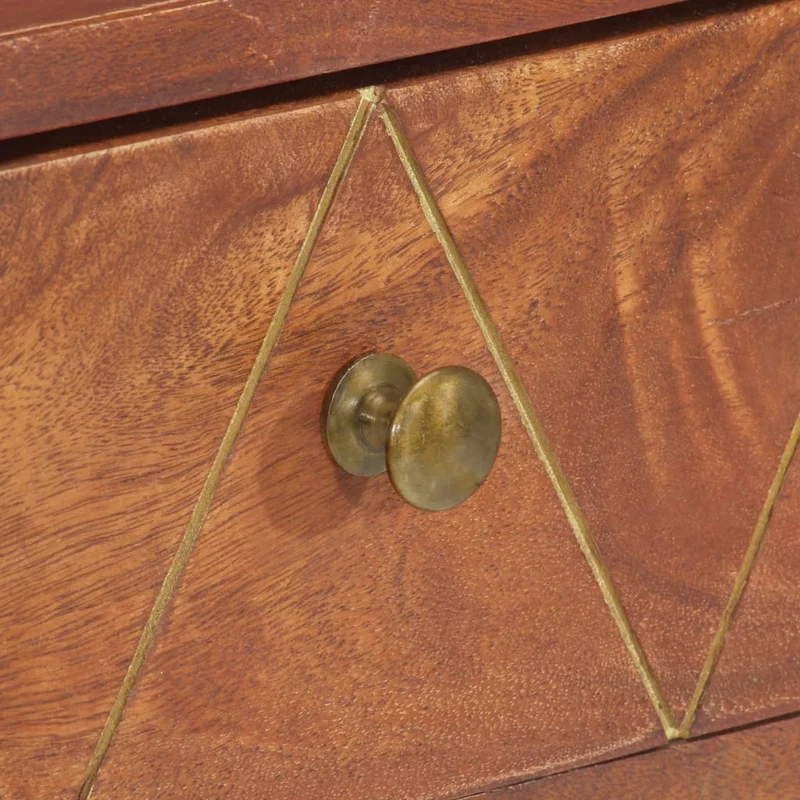 Meuble console d'entrée moderne avec tiroirs 90 x 35 x 76 cm bois d'acacia couleur marron miel DEC031593