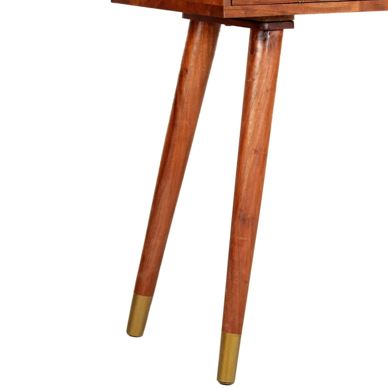 Meuble console d'entrée moderne avec tiroirs 90 x 35 x 76 cm bois d'acacia couleur marron miel DEC031593