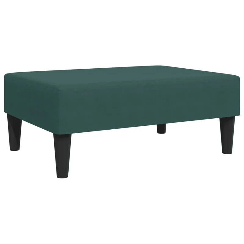 Repose-pieds tabouret 77 x 55 x 31 cm velours vert DEC030677