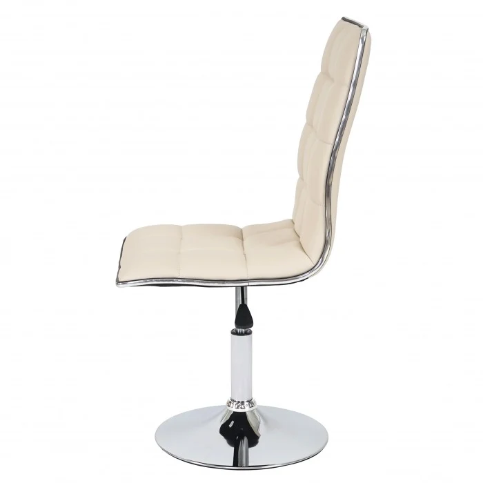 Lot de 6 chaises de salle à manger hauteur réglable en synthétique crème CDS04275