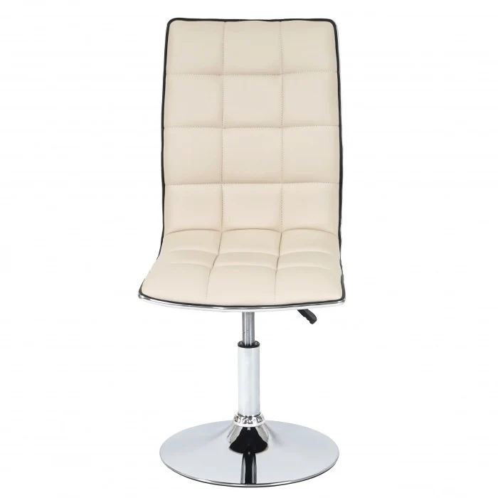 Lot de 6 chaises de salle à manger hauteur réglable en synthétique crème CDS04275