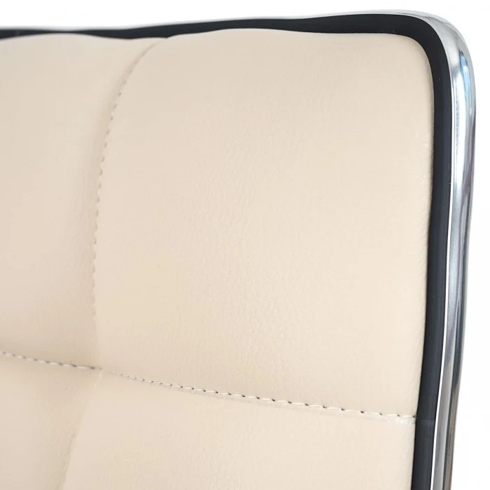 Lot de 6 chaises de salle à manger hauteur réglable en synthétique crème CDS04275