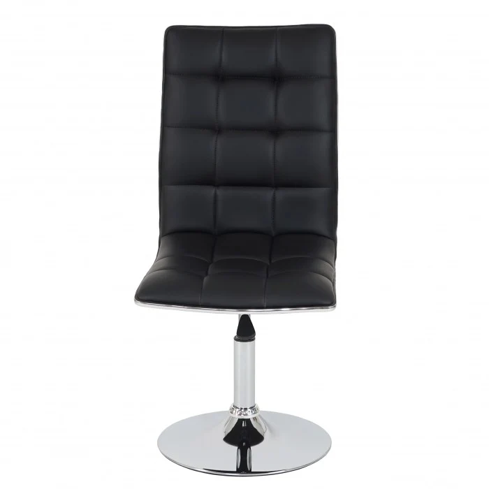 Lot de 6 chaises de salle à manger hauteur réglable en synthétique noir CDS04277