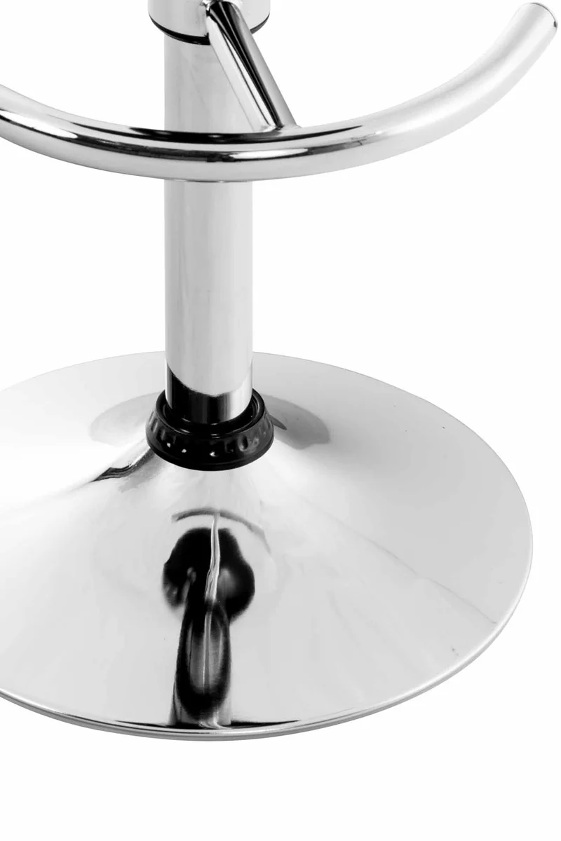 Tabouret de bar x1 avec repose-pieds assise pivotante en plastique noir et métal chromé 10_0005367