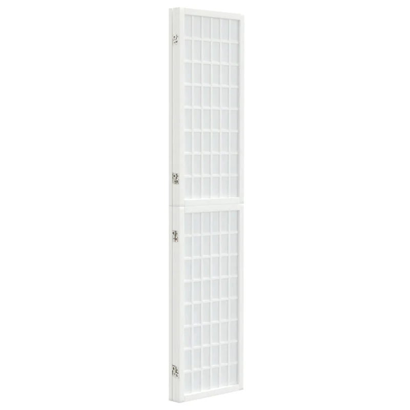 Paravent séparateur de pièce cloison pliable 3 panneaux 120 x 170 cm bois de sapin blanc et papier de riz DEC031176