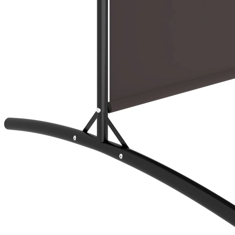 Séparateur de pièce cloison 6 panneaux 520 x 180 cm tissu marron et fer DEC031089