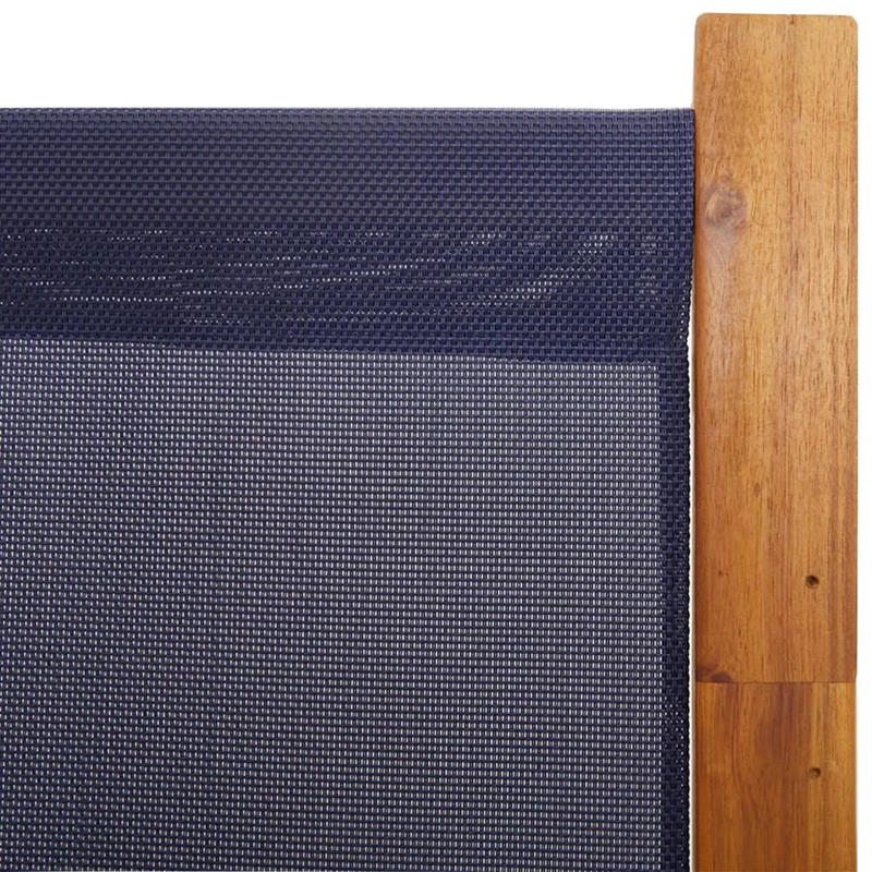 Paravent séparateur de pièce cloison 6 panneaux 420 x 180 cm textilène bleu et bois DEC031071