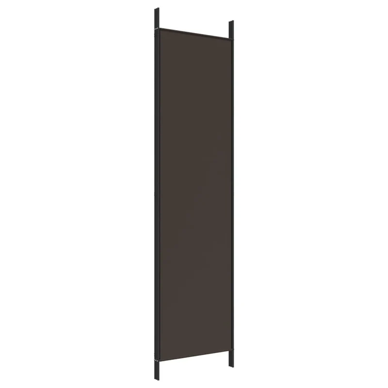Paravent séparateur de pièce cloison 3 panneaux 150 x 200 cm tissu marron et acier DEC030776