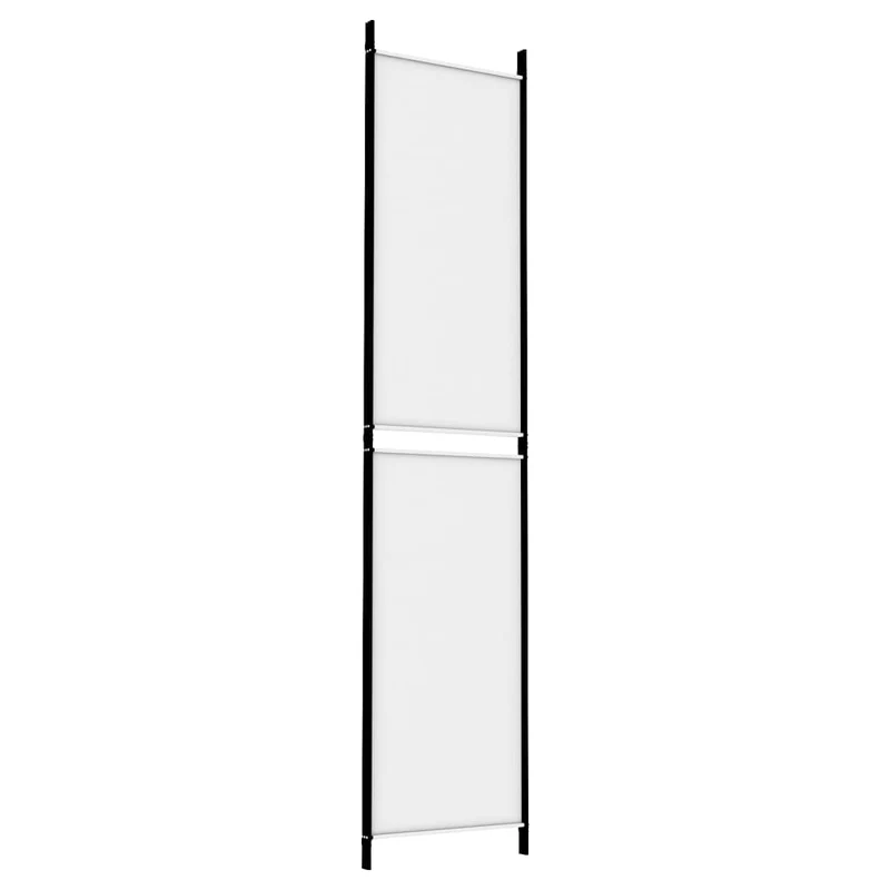 Paravent séparateur de pièce cloison 3 panneaux 150 x 220 cm tissu blanc et fer DEC030743