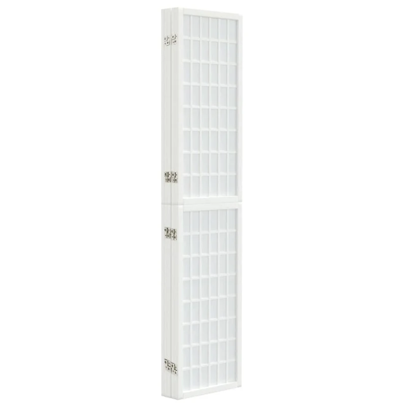 Paravent séparateur de pièce cloison pliable 5 panneaux 200 x 170 cm bois de sapin blanc DEC031182
