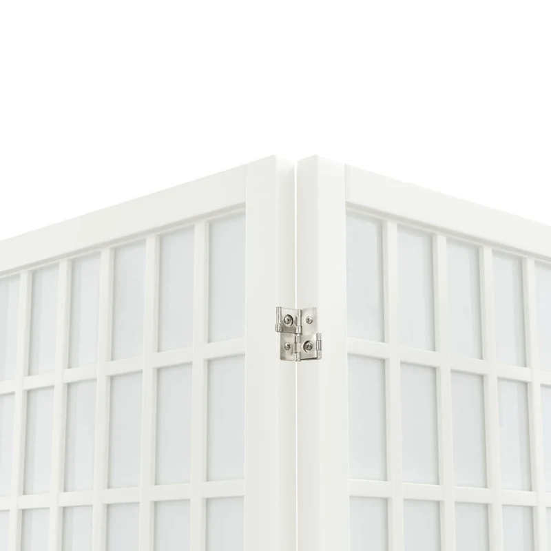 Paravent séparateur de pièce cloison pliable 5 panneaux 200 x 170 cm bois de sapin blanc DEC031182