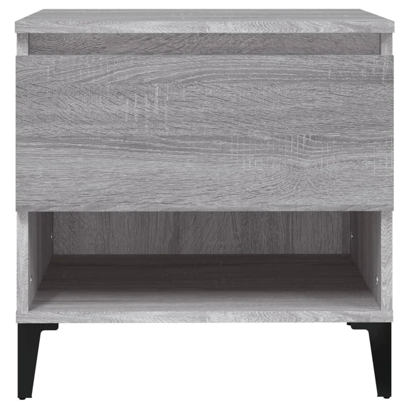 Lot de 2 tables de chevets avec tiroir 50 x 46 x 50 cm bois ingénierie gris DEC032651