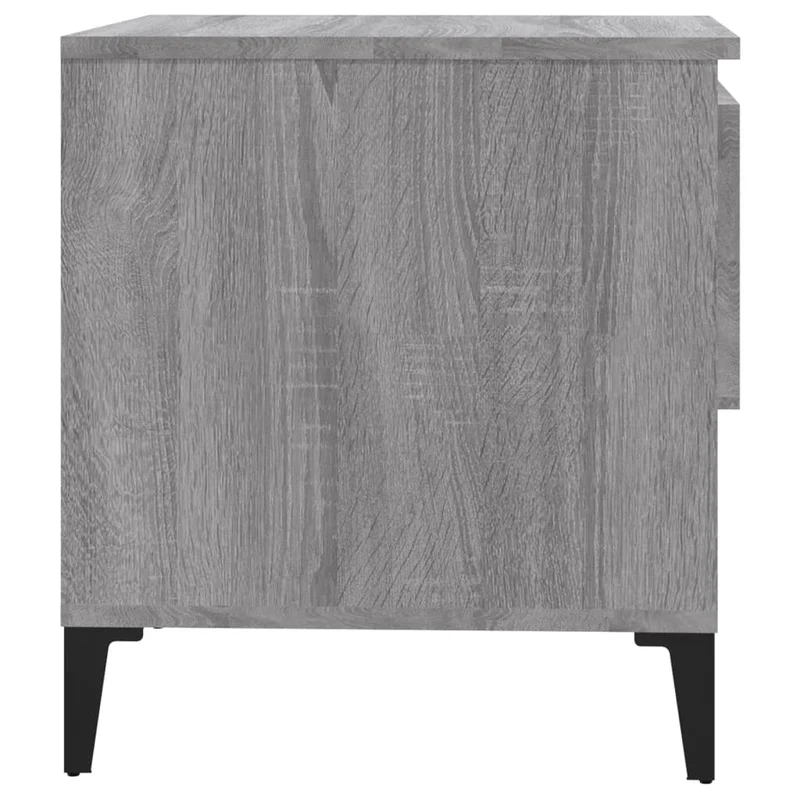Lot de 2 tables de chevets avec tiroir 50 x 46 x 50 cm bois ingénierie gris DEC032651