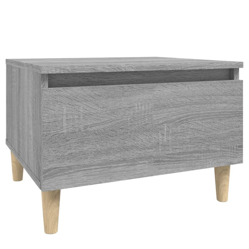 Lot de 2 tables de chevets avec tiroir 50 x 46 x 35 cm en bois ingénierie gris DEC032649