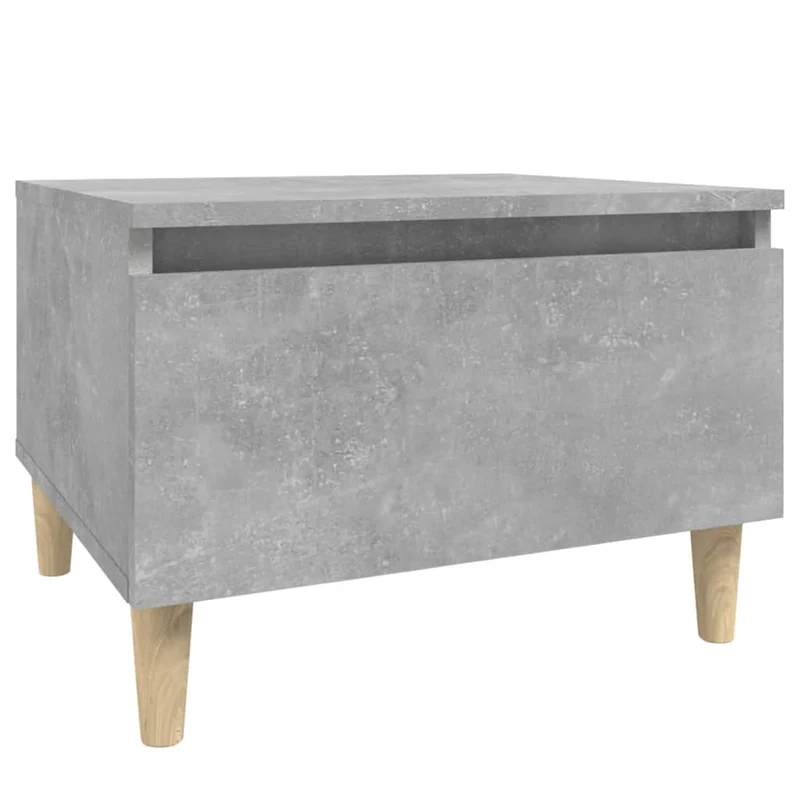 Lot de 2 tables d'appoint chevet avec tiroir 50 x 46 x 35 cm bois d'ingénierie gris DEC032637