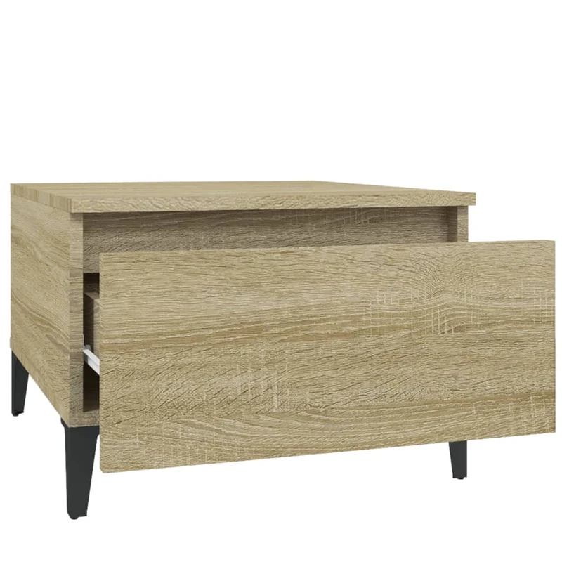 Lot de 2 tables de chevets avec tiroir 50 x 46 x 35 cm bois ingénierie couleur chêne DEC032631