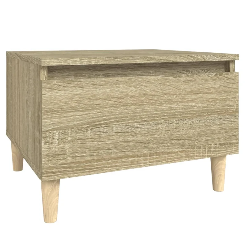 Lot de 2 tables d'appoint chevet avec tiroir 50 x 46 x 35 cm bois ingénierie couleur chêne DEC032630