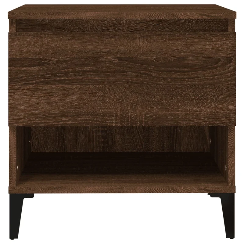 Lot de 2 tables d'appoint chevet avec tiroir 50 x 46 x 50 cm bois ingénierie marron DEC032627