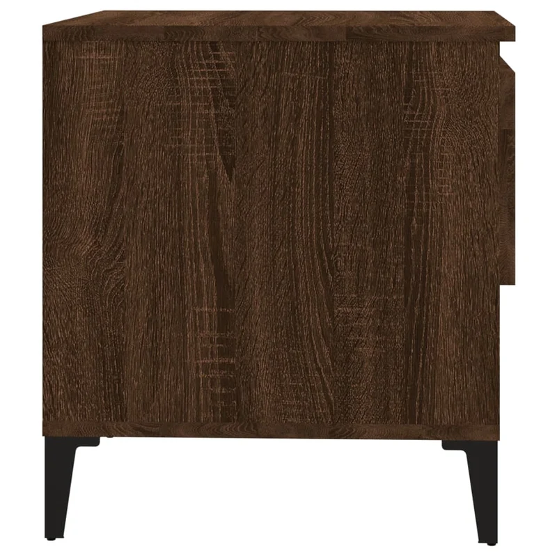 Lot de 2 tables d'appoint chevet avec tiroir 50 x 46 x 50 cm bois ingénierie marron DEC032627