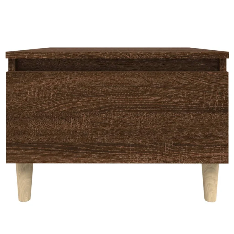 Lot de 2 tables de chevets avec tiroir 50 x 46 x 35 cm en bois ingénierie marron DEC032626