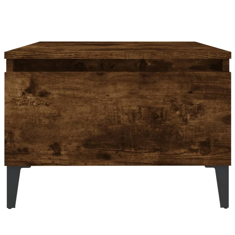 Lot de 2 tables d'appoint chevet avec tiroir 50 x 46 x 35 cm en bois ingénierie marron DEC032621