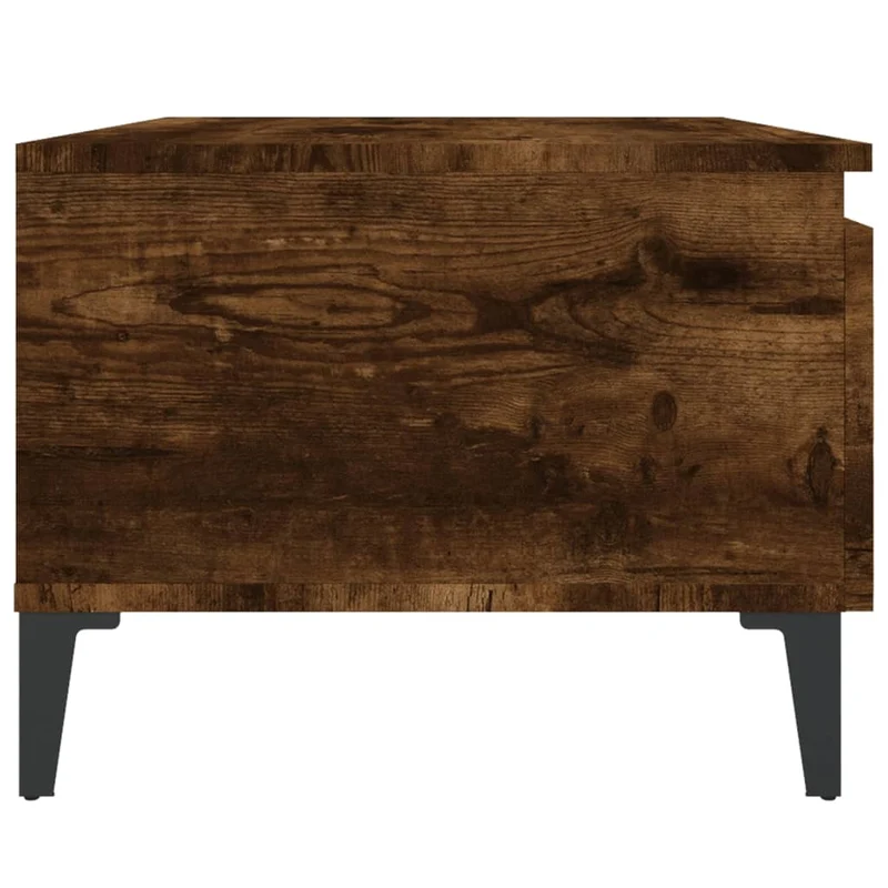 Lot de 2 tables d'appoint chevet avec tiroir 50 x 46 x 35 cm en bois ingénierie marron DEC032621