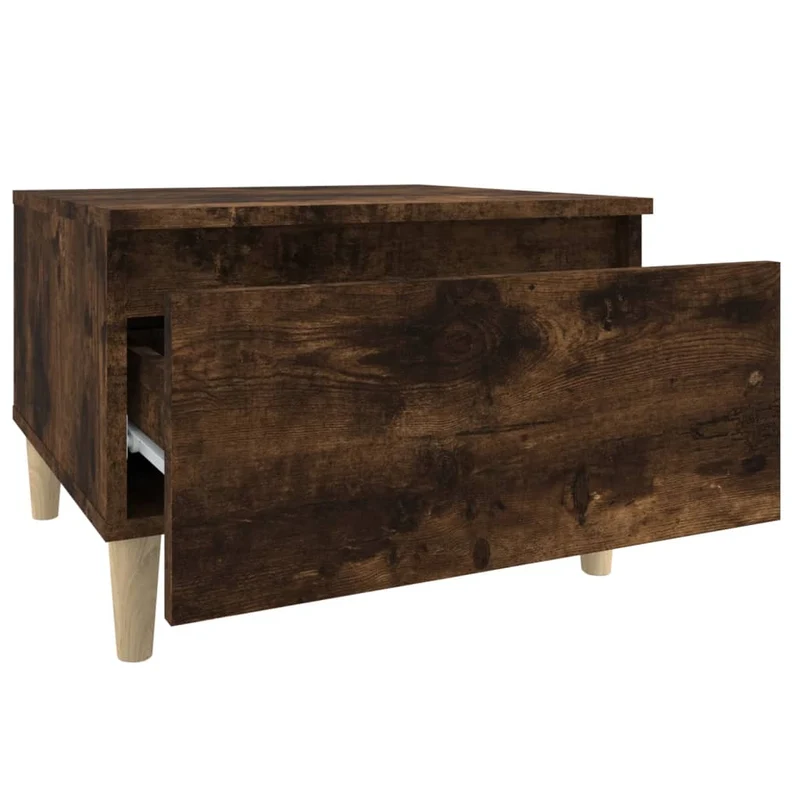 Lot de 2 tables de chevets avec tiroir 50 x 46 x 35 cm en bois ingénierie marron DEC032620