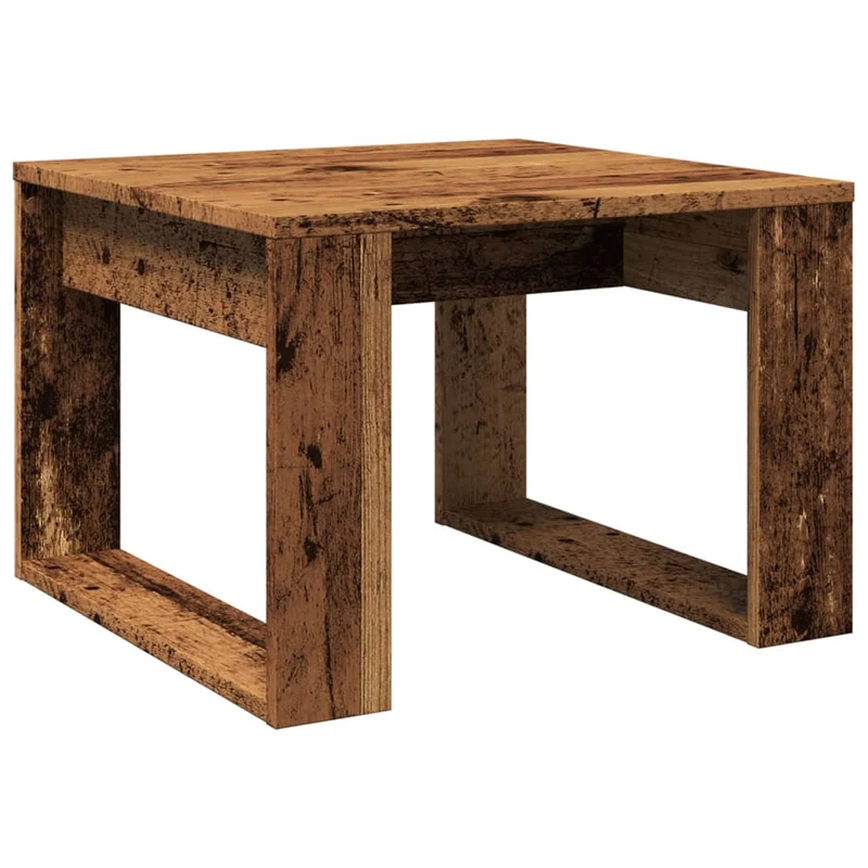 Table d'appoint table basse 50 x 50 x 35 cm bois d'ingénierie marron DEC032546