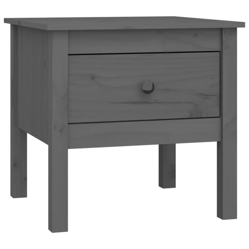Lot de 2 tables de chevets avec tiroir 50 x 50 x 49 cm en bois massif de pin gris DEC032634
