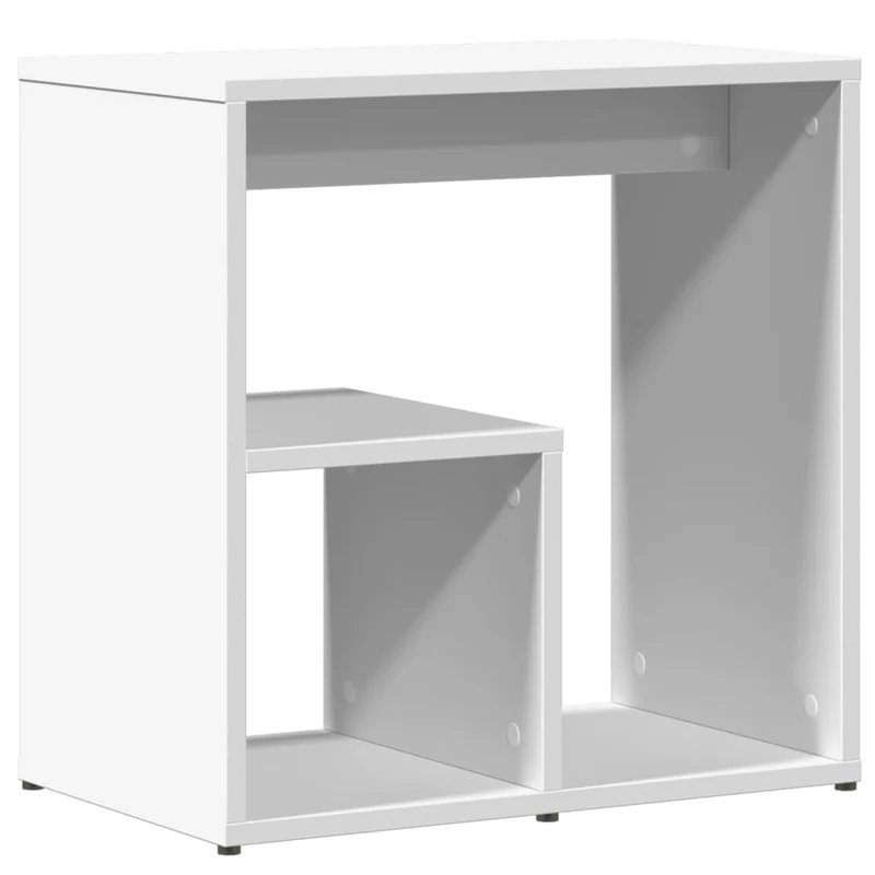 Lot de 2 tables de meuble de salon chevets 50 x 30 x 50 cm bois d’ingénierie blanc DEC032613