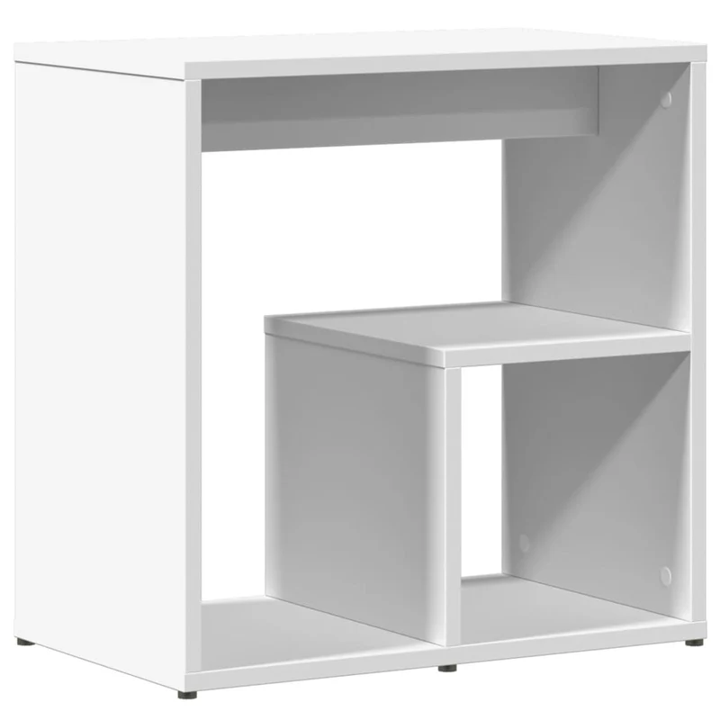 Lot de 2 tables de meuble de salon chevets 50 x 30 x 50 cm bois d’ingénierie blanc DEC032613