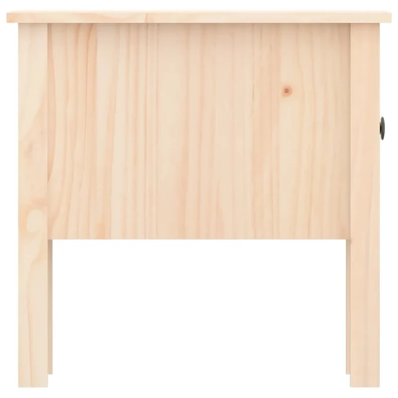 Table d'appoint chevet avec tiroir 50 x 50 x 49 cm en bois massif de pin brun DEC032315