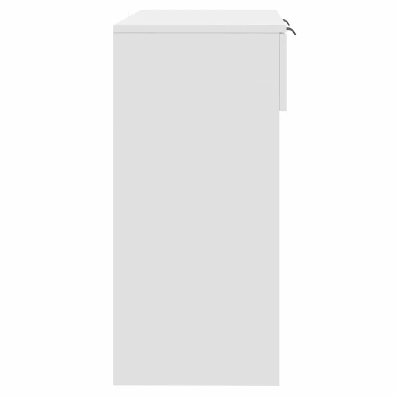 Table d'appoint console pratique avec tiroirs pour une entrée organisée 90 x 36 x 75 cm bois d'ingénierie blanc DEC031723