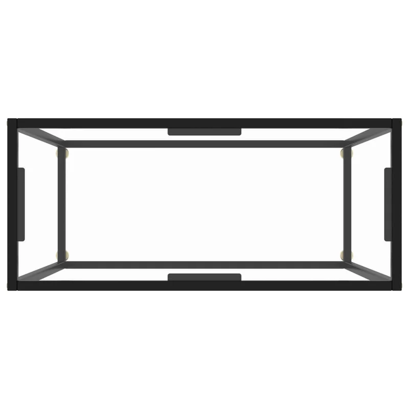 Table d'appoint console pratique pour une entrée organisée 80 x 35 x 75 cm verre trempé transparent et acier DEC032277