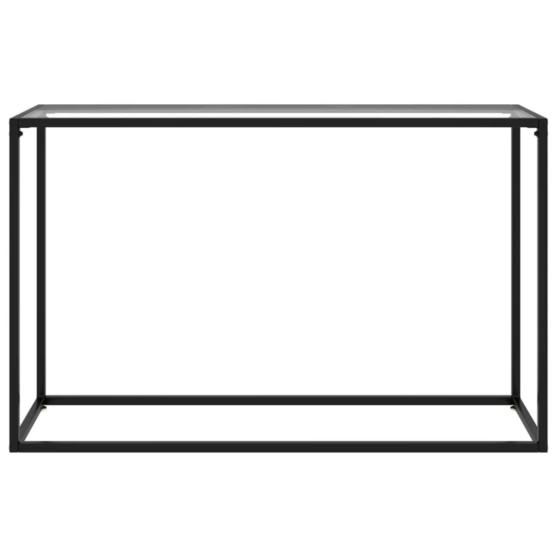 Table d'appoint console pratique pour une entrée organisée 120 x 35 x 75 cm verre trempé transparent et acier DEC032263