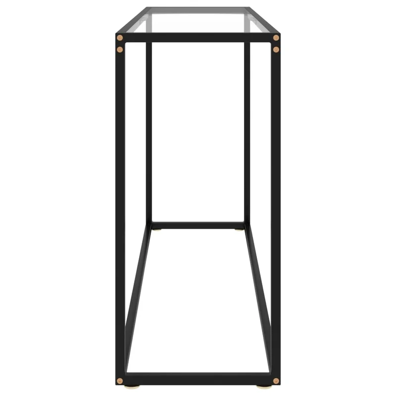 Table d'appoint console pratique pour une entrée organisée 120 x 35 x 75 cm verre trempé transparent et acier DEC032263