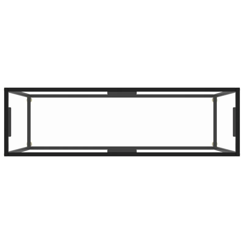 Table d'appoint console pratique pour une entrée organisée 120 x 35 x 75 cm verre trempé transparent et acier DEC032263