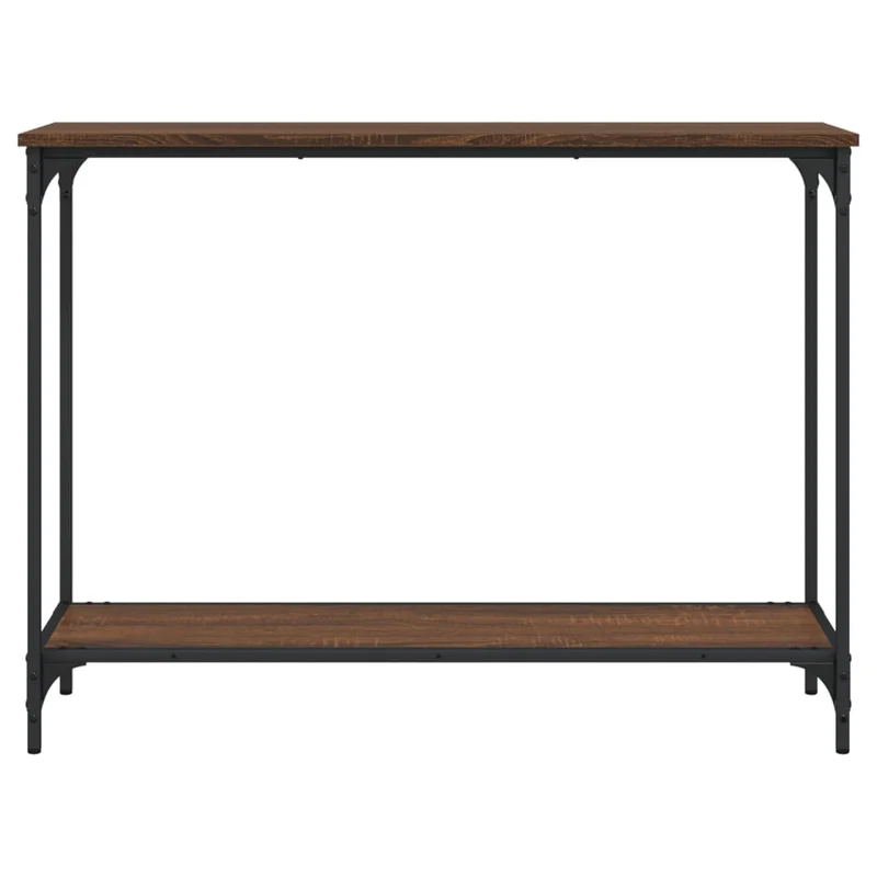 Table d'appoint console pratique pour une entrée organisée 101 x 30,5 x 75 cm bois d'ingénierie et métal DEC031850