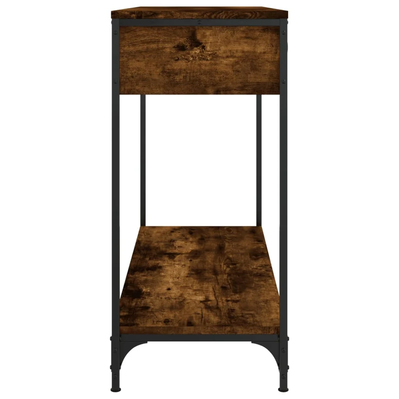 Table d'appoint console avec tiroirs pratique pour une entrée organisée 100 x 34,5 x 75 cm bois d'ingénierie brun DEC031764