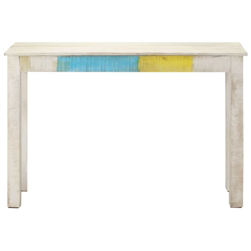 Table d'appoint console pratique pour une entrée organisée 115 x 35 x 77 cm bois de manguier blanc DEC031697