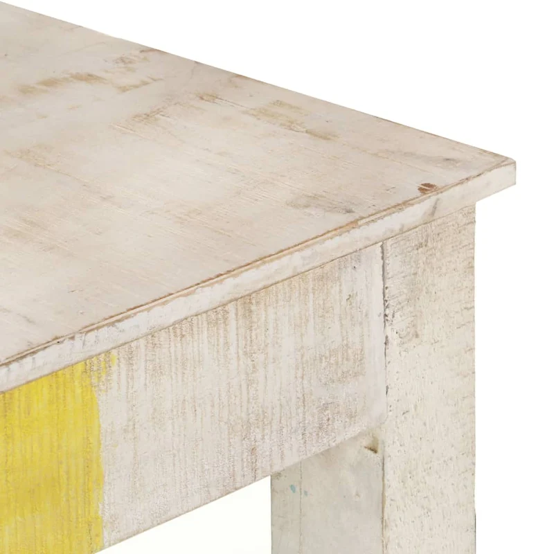 Table d'appoint console pratique pour une entrée organisée 115 x 35 x 77 cm bois de manguier blanc DEC031697
