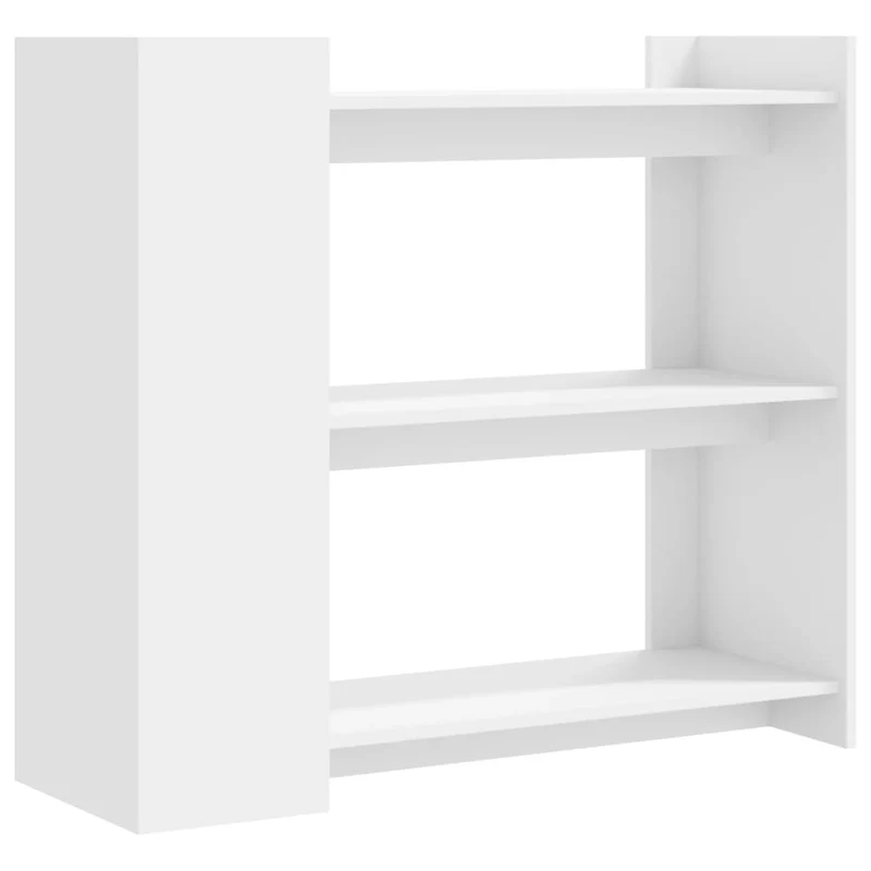 Table d'appoint console pratique pour une entrée organisée 100 x 35 x 90 cm bois d’ingénierie blanc DEC031682