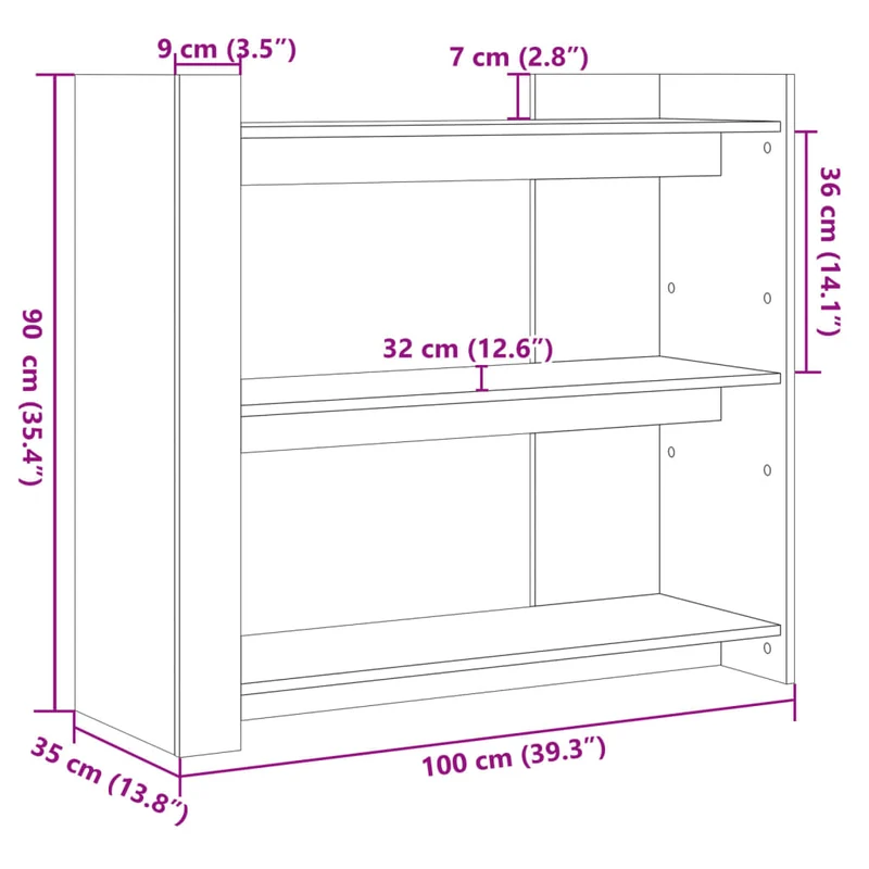 Table d'appoint console pratique pour une entrée organisée 100 x 35 x 90 cm bois d’ingénierie blanc DEC031682